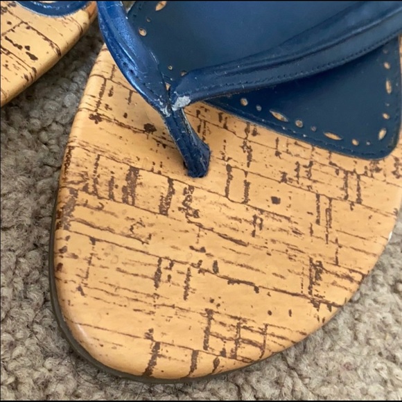 Navy and chestnut sandals - Picture 4 of 15